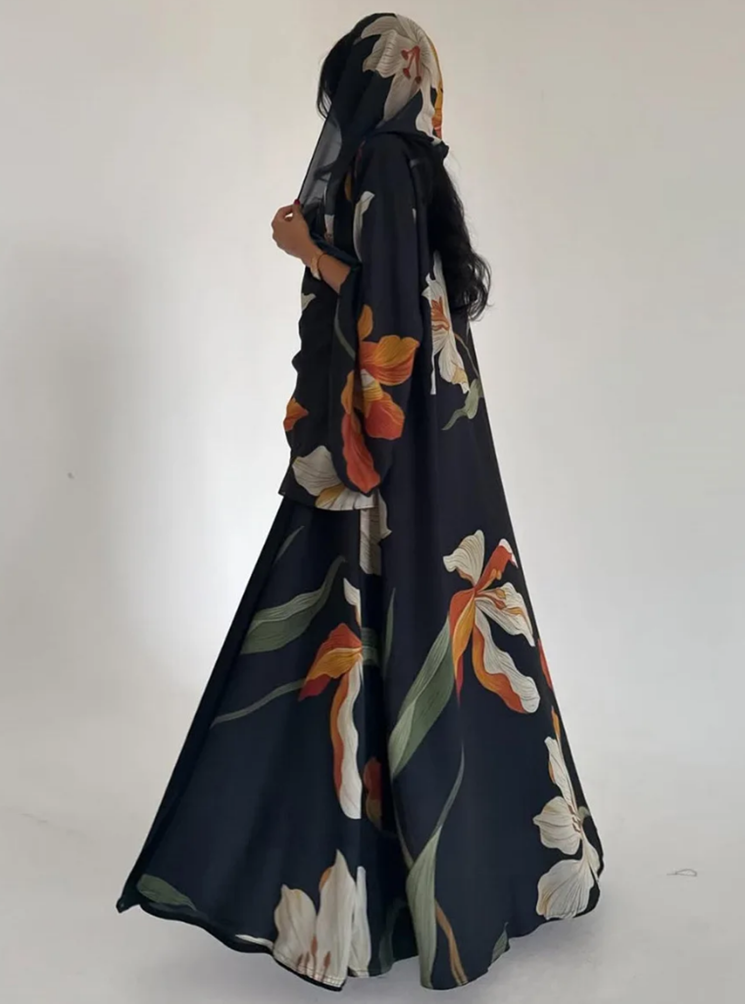 PRINTED ABAYAS (PLAIN FRONT OPEN) - 120
