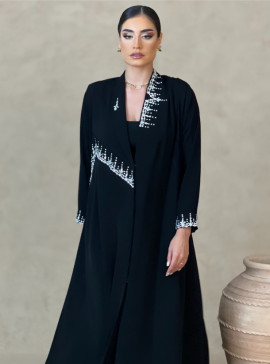 fitted lace wedding dress Amira Abaya Vogue main image 1