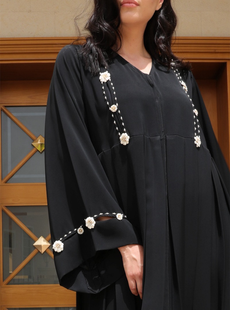 Chanel Chanel style black nada abaya Abayas from at Boksha