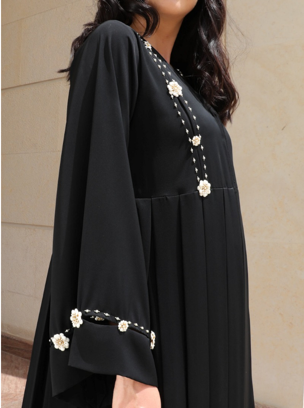 Chanel Chanel style black nada abaya Abayas from Salma's Collections at ...