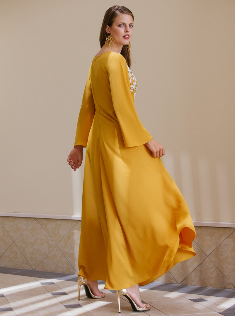 Frill Dress Sequins and beads frilly dress with empire waist