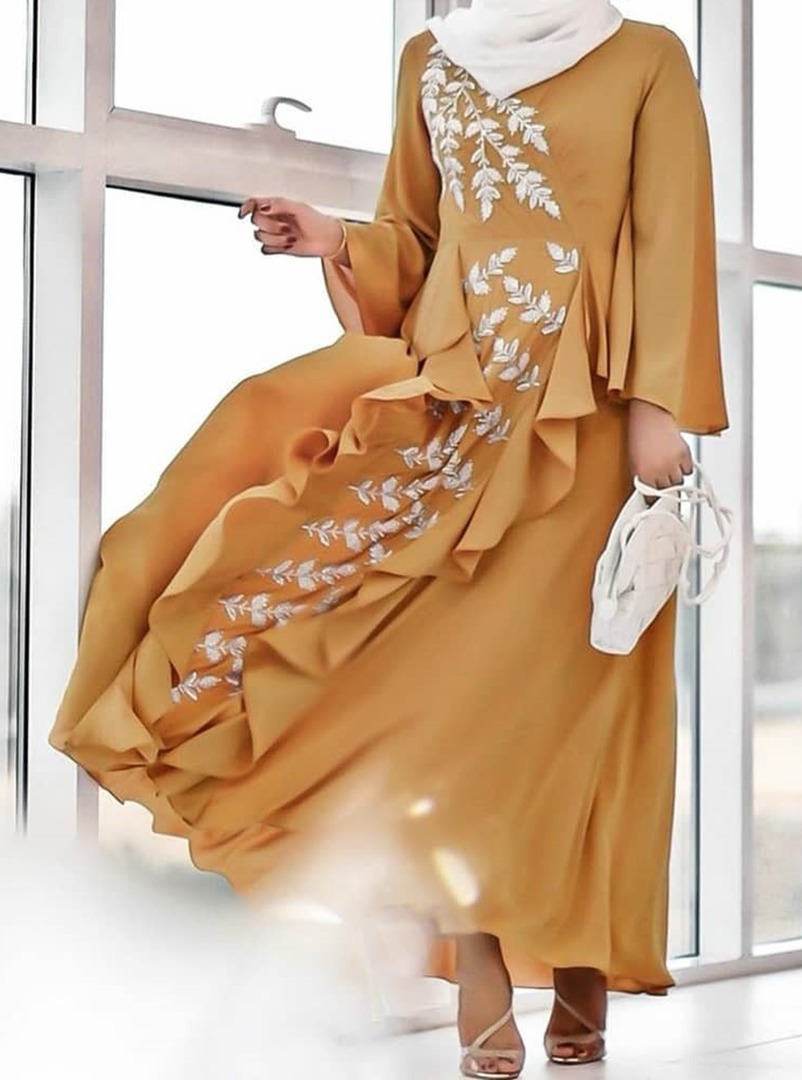 Frill Dress Sequins and beads frilly dress with empire waist