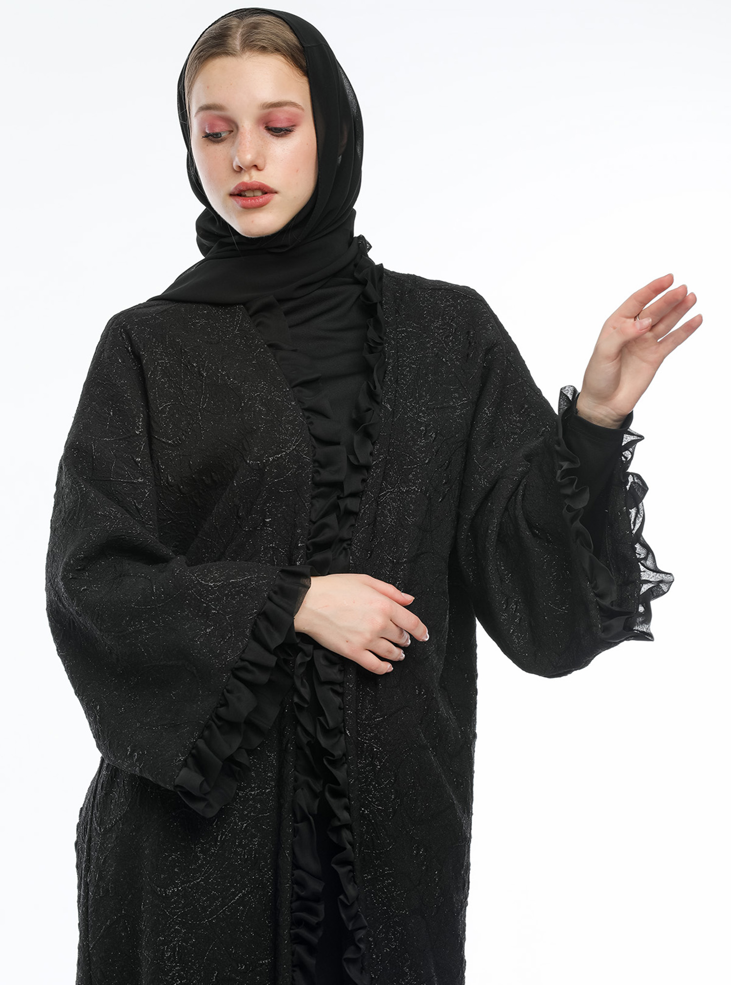 Jacquard Abaya Luxury abaya made from Jacquard Abayas from at Boksha
