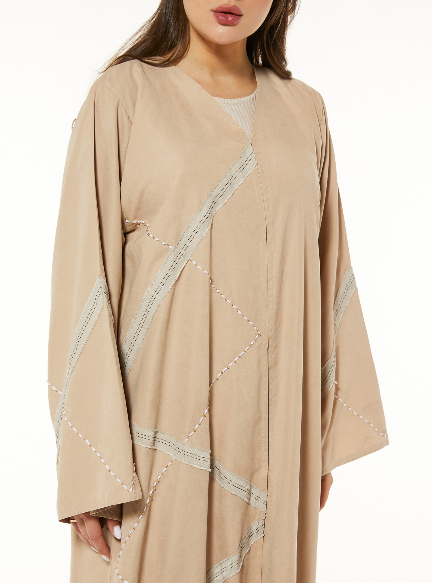 Asami Matsuo  箱⑳D Beige Casual Beige Casual Abaya Abayas from Moistreet at Boksha