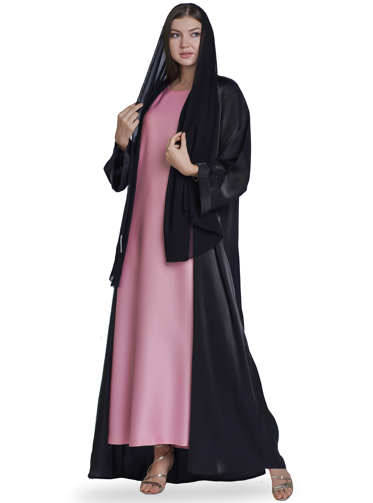 Black Sheen The Black Sheen Abaya is all you need to stand out in a ...