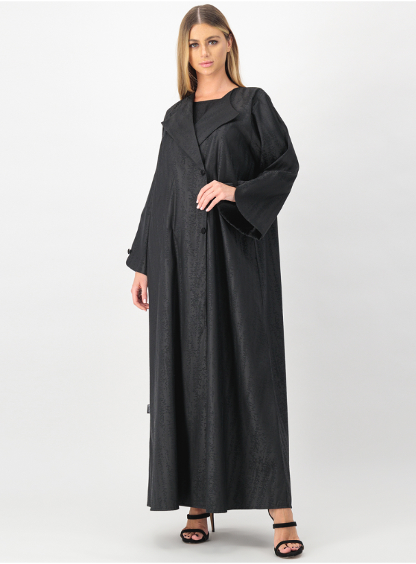 Jacket Abaya Jacket style abaya made by Indian Taffeta Prokar with wide