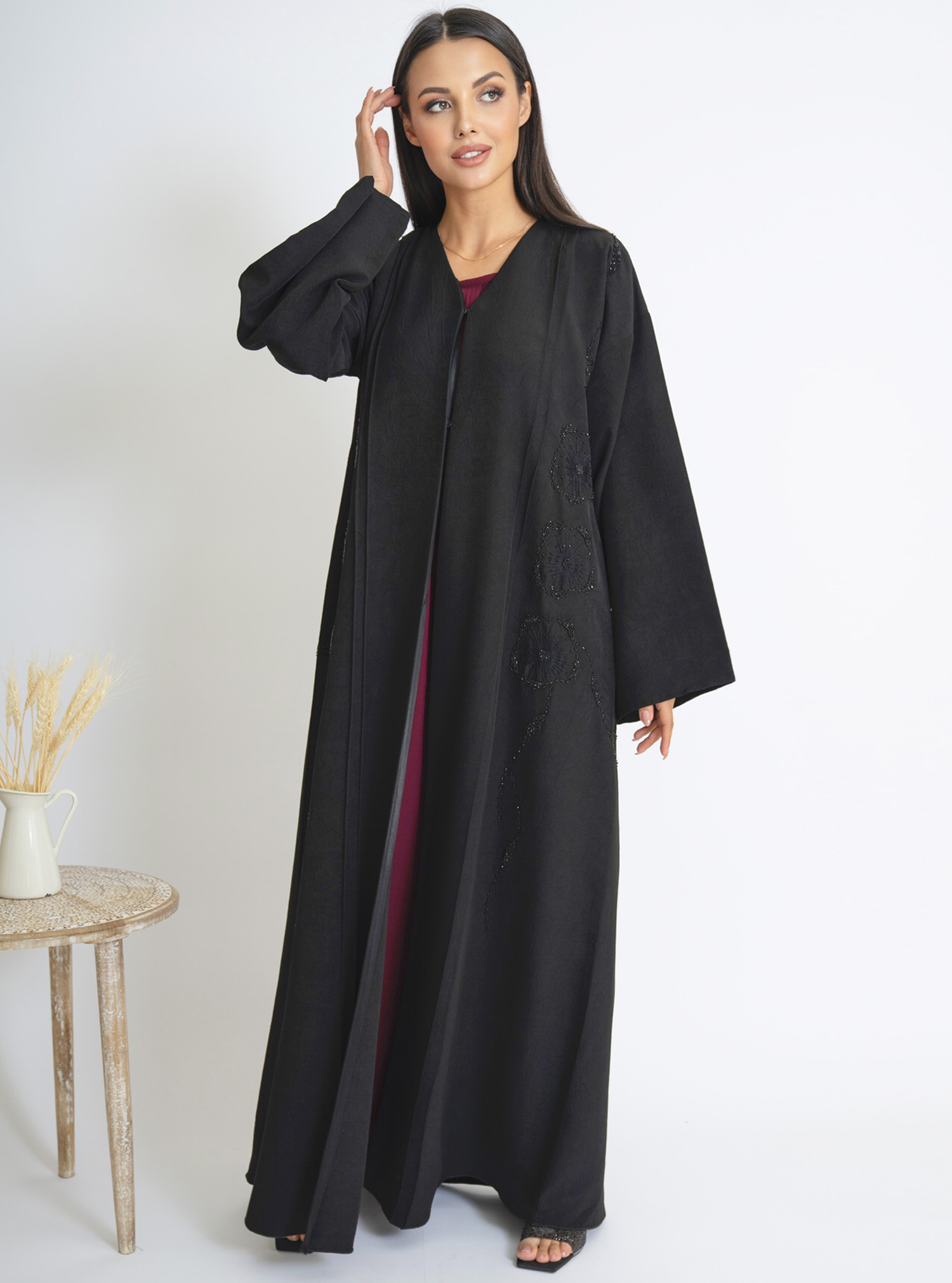 Black abaya black abaya Abayas from ALIA ABAYAA at Boksha