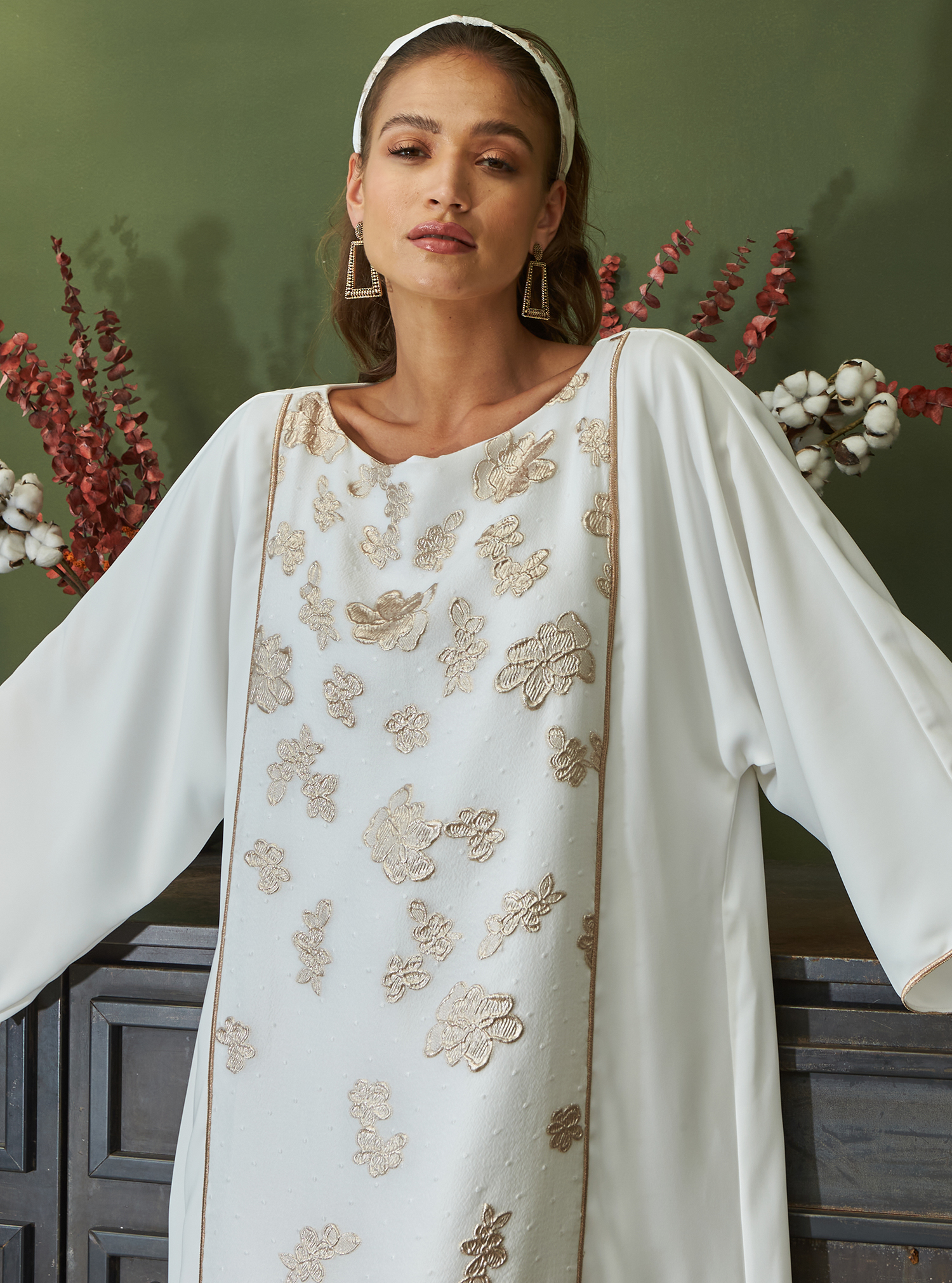 Metallic Linen Kaftan main image 1
