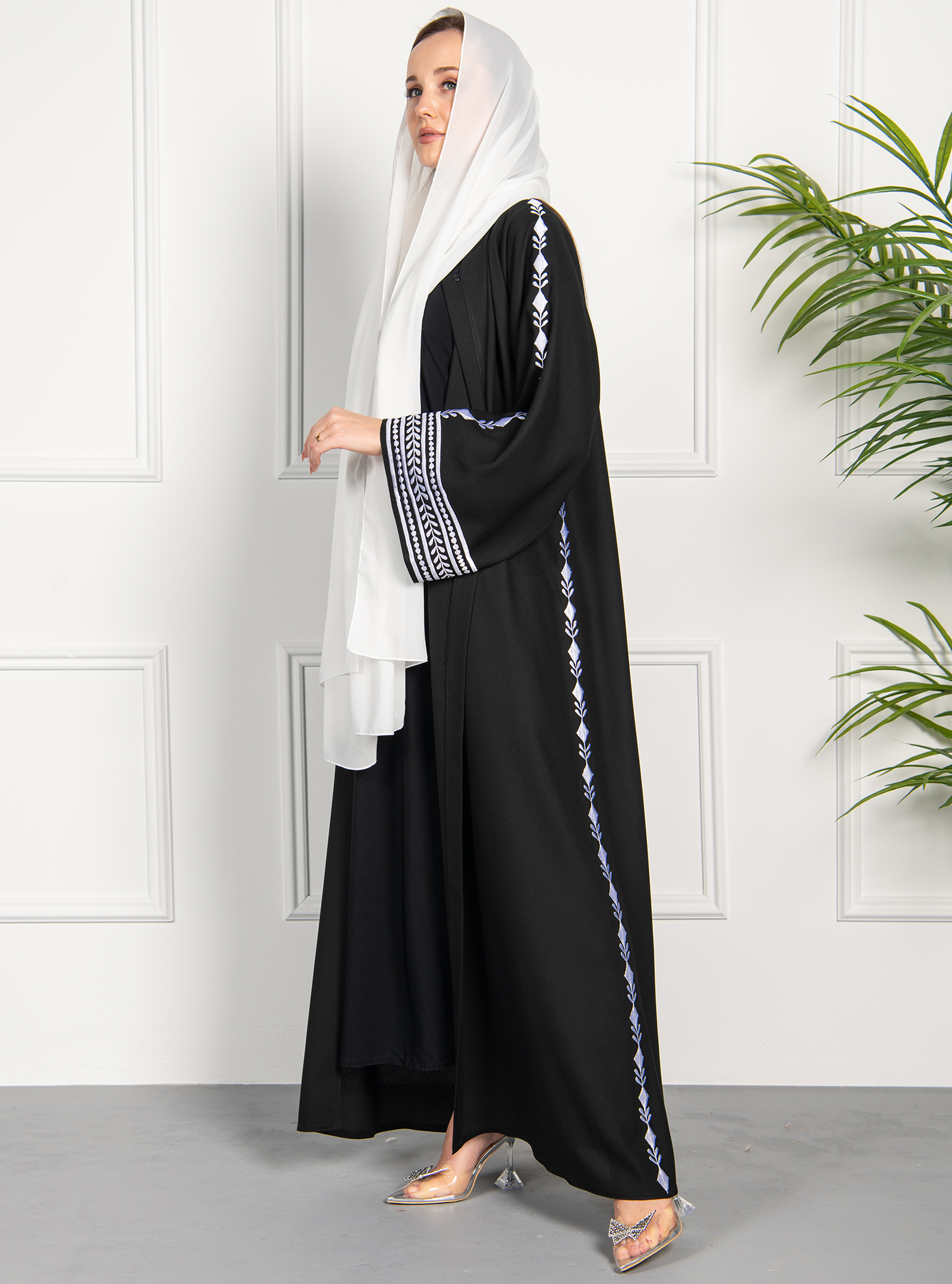 Stunning Double Chiffon Abaya