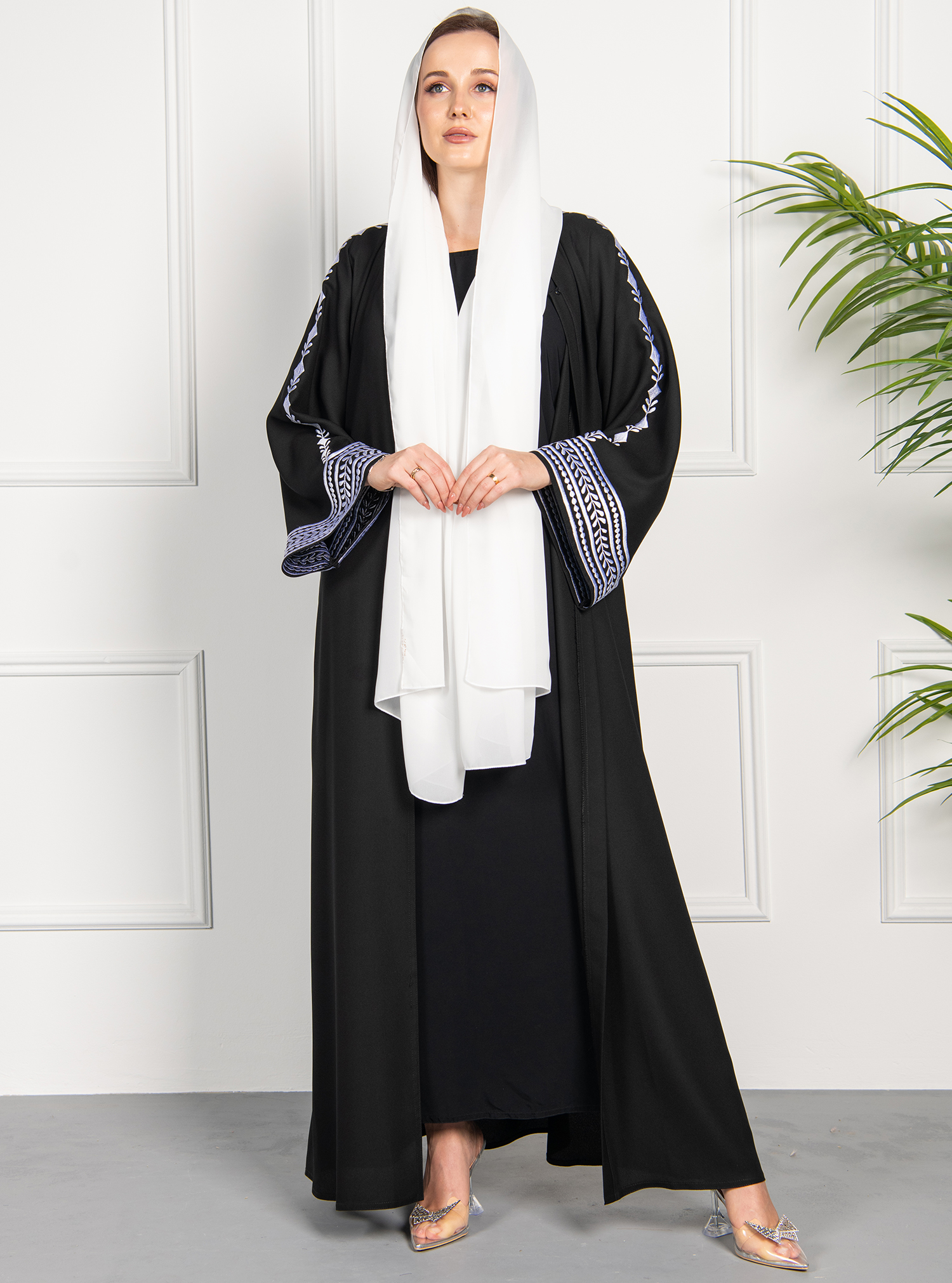 Stunning Double Chiffon Abaya