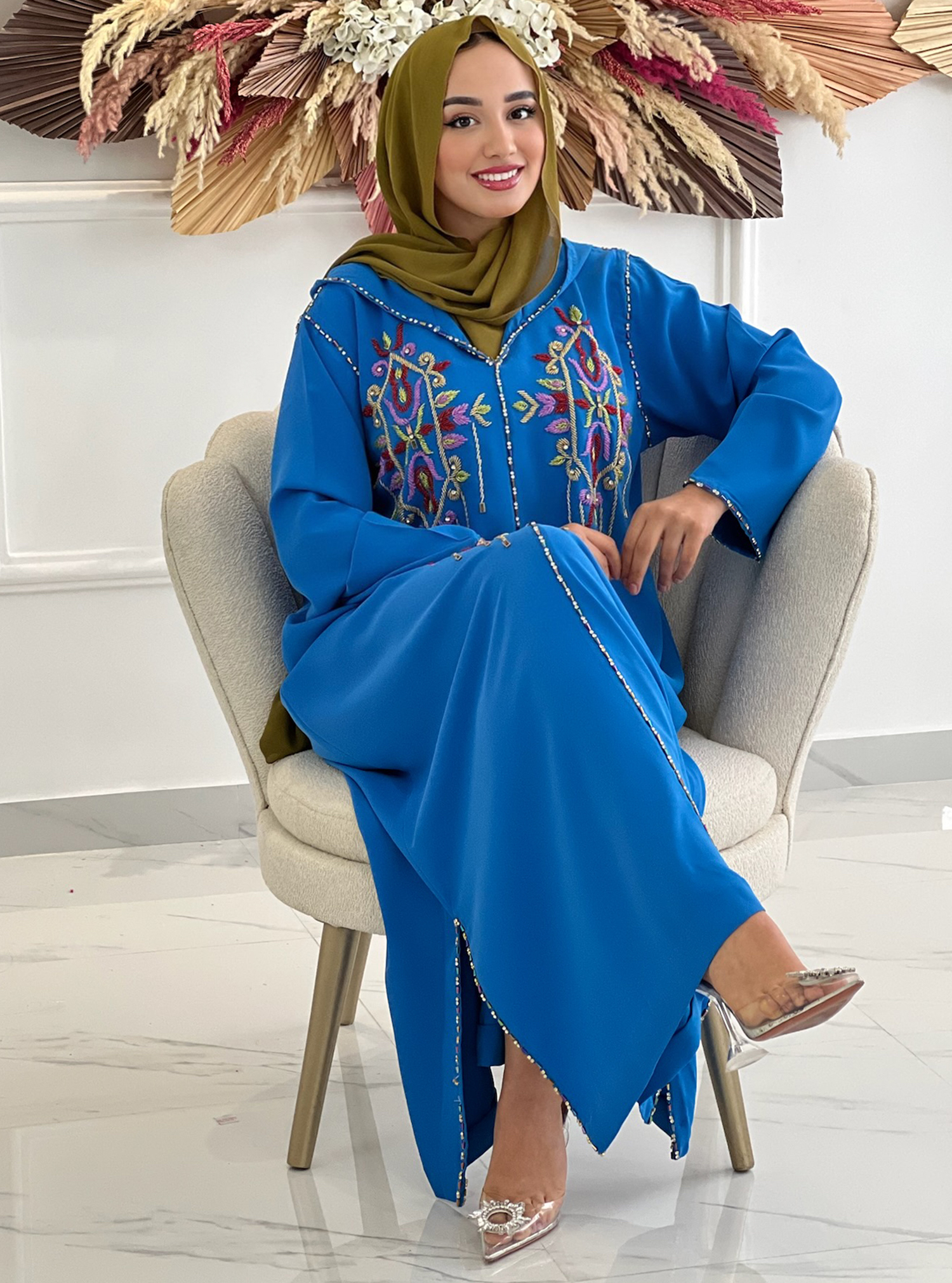 JELABIA JAWARIY LightBlue Moroccan Jelabiya Kaftans from Classy and fab ...