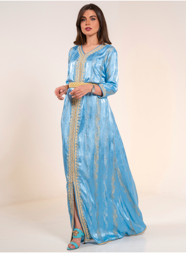 ALJOHARA: 02 Moroccan Handmade Kaftan Kaftans from AlJoud Designs at Boksha