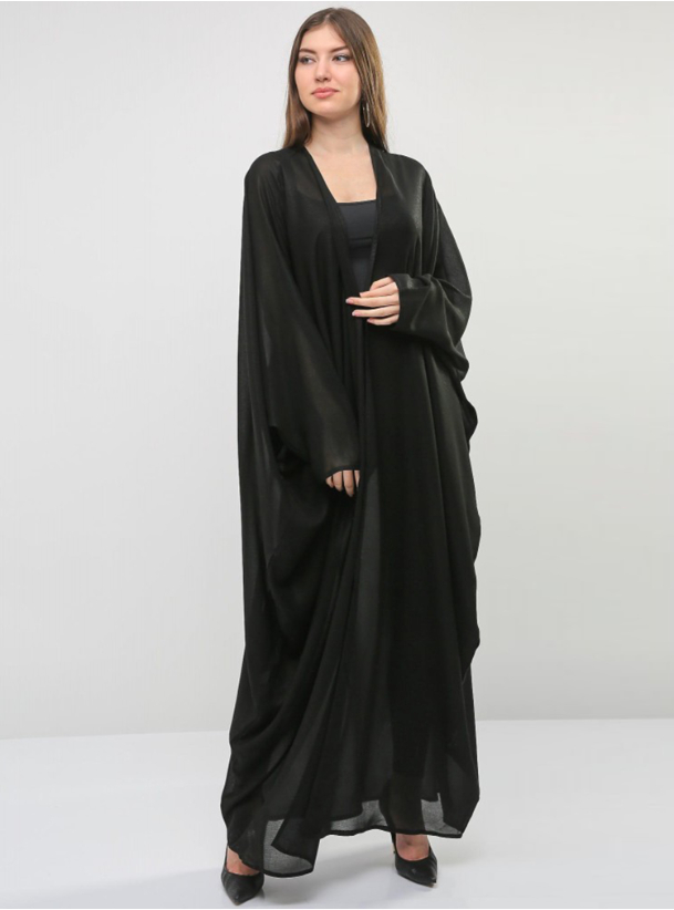 Lail-778 Abaya Bisht-style abaya with draped silhouette and dolman ...