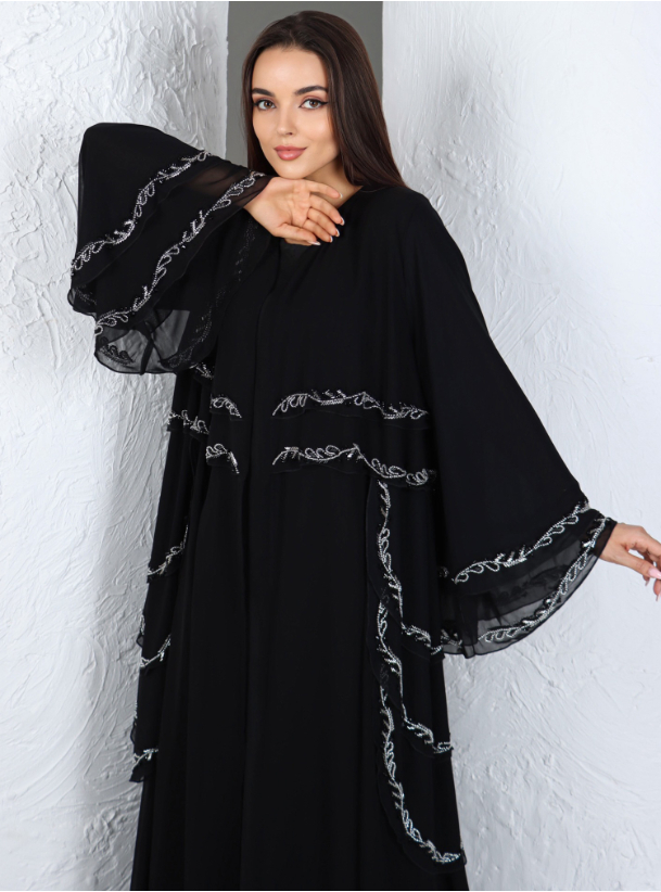 SDS abaya A lovely and stylish Multi layered Chiffon abaya with ...