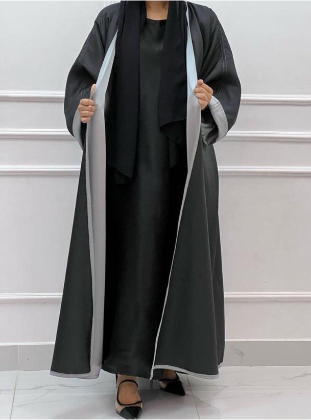 Two Sides Abaya Double Sided Abaya, comes with a matching headscarf ...