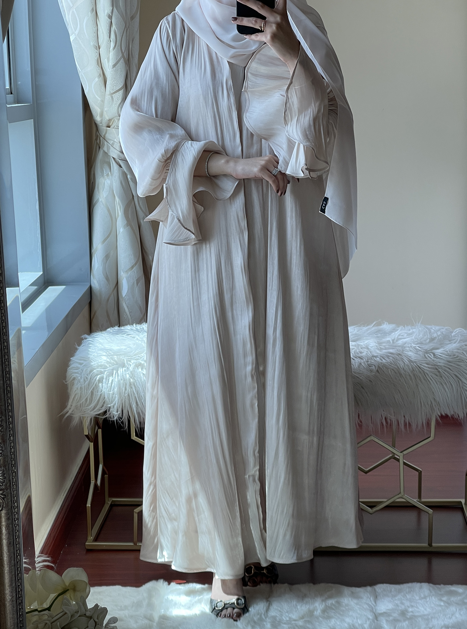 Aayra Organza Veil Suit (Beige) main image 0