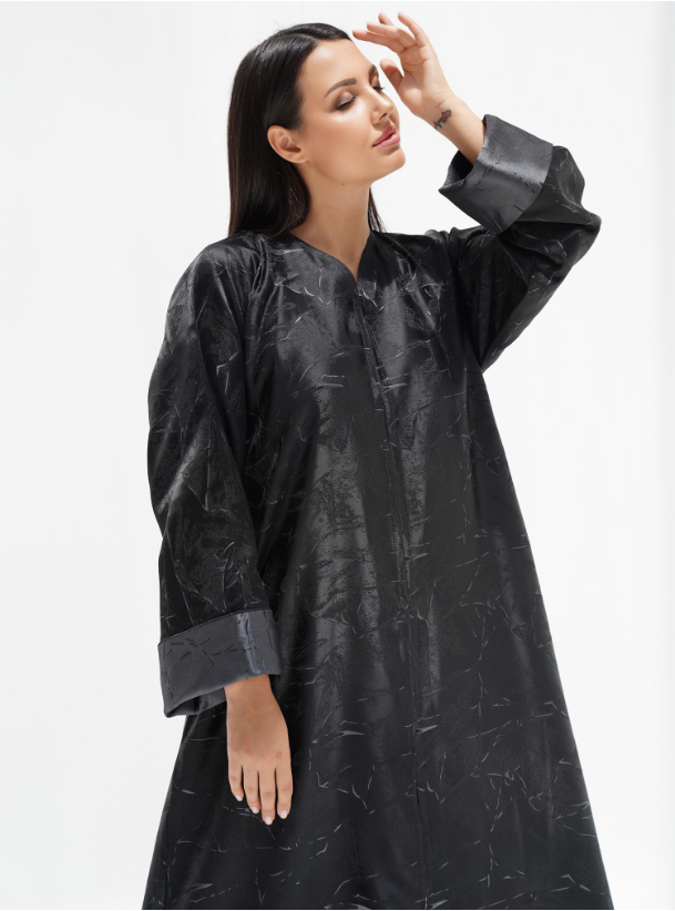 Pattern Abaya Black self-patterned abaya in a classic cut. Abayas from ...
