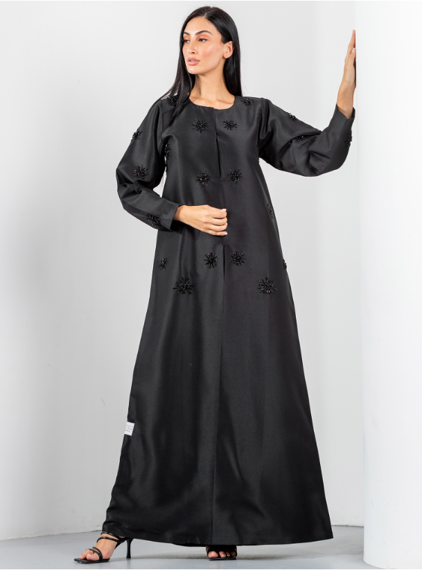 ABAYA J04 Handmade work combined with the most luxurious fabrics