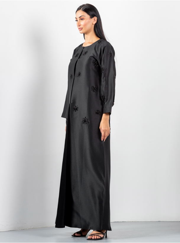 ABAYA J04 Handmade work combined with the most luxurious fabrics