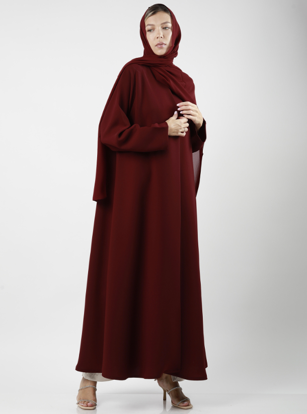 Angelica Abaya Angelica Abaya in maroon red shade. Comes with a ...
