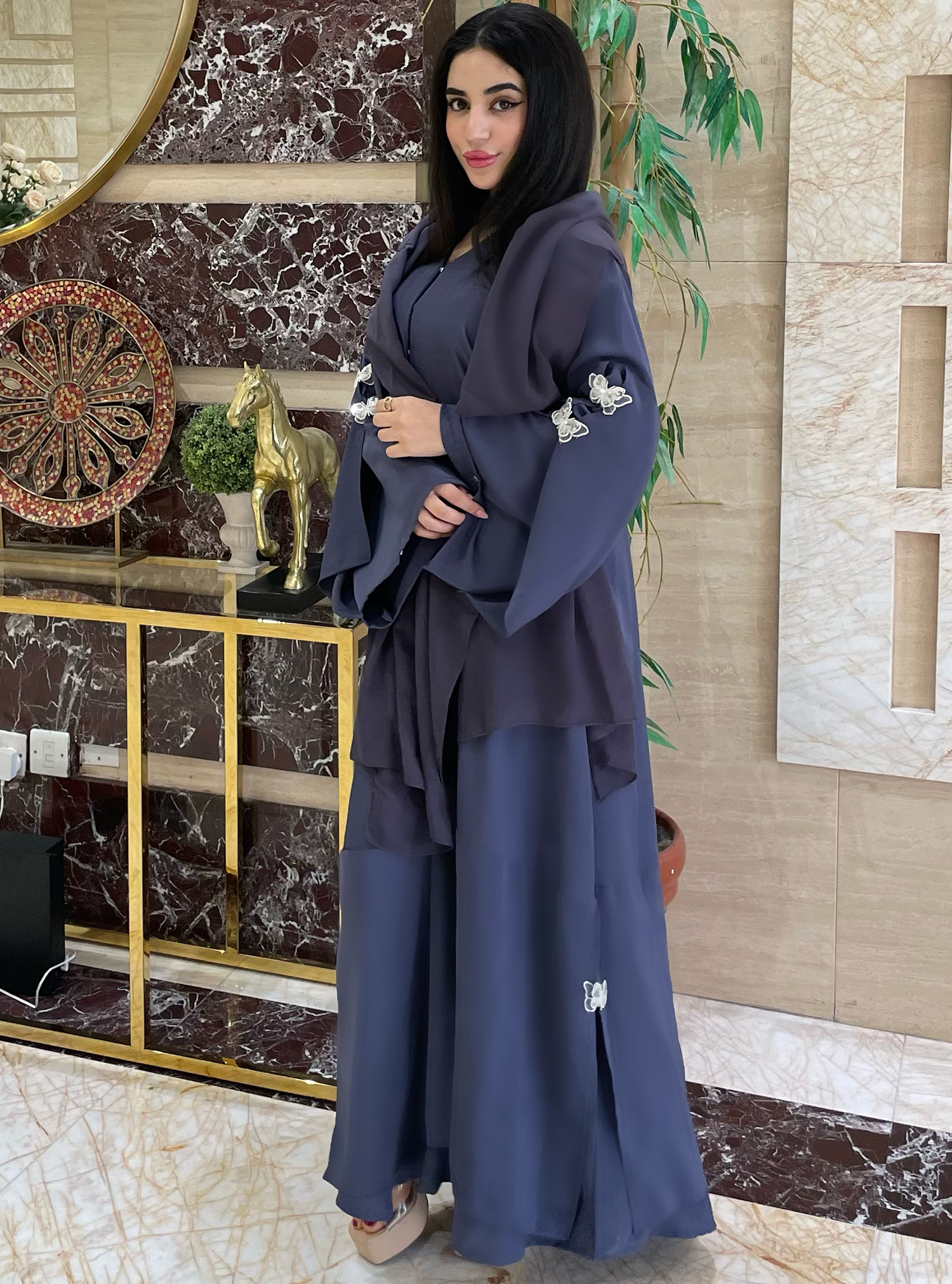Butterfly abaya Butterfly embroidered abaya Abayas from at Boksha