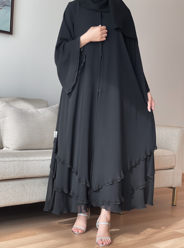 عباية كريمان - حرير وشيفون main image 1