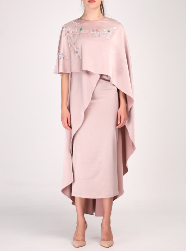 Onion Pink Cape Dress main image 1