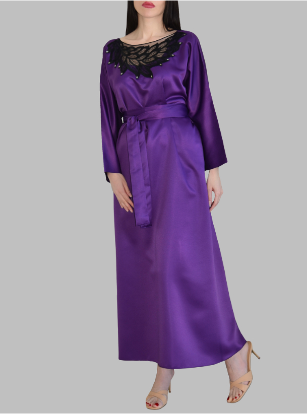 Purple kaftan set main image 0