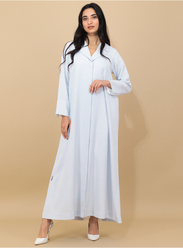 Sky Blue Abaya Simple and Elegant Sky Blue Abaya with buttons and ...