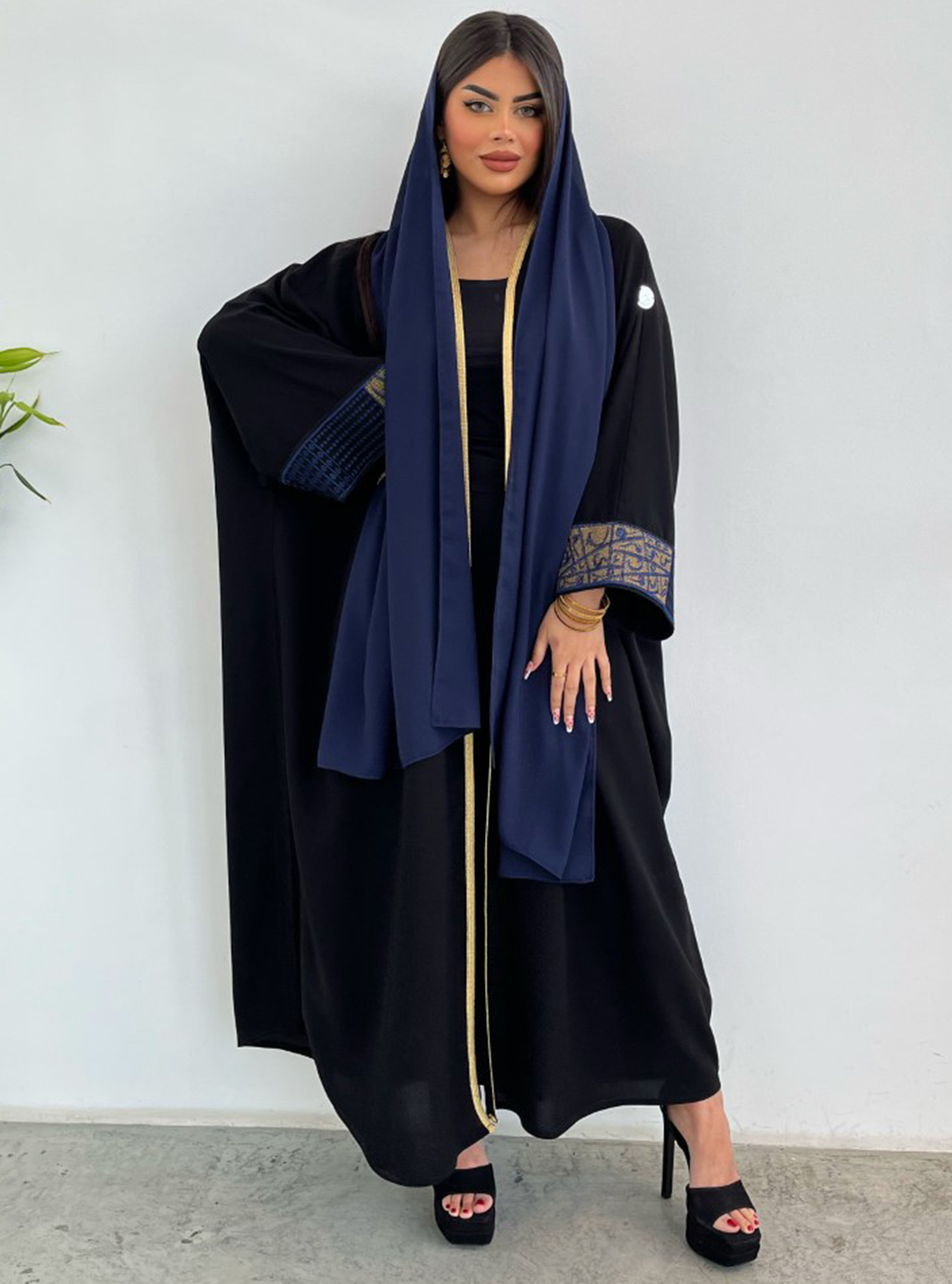 Letters abaya Letters abaya with blue touch Abayas from Leil Abayas at ...