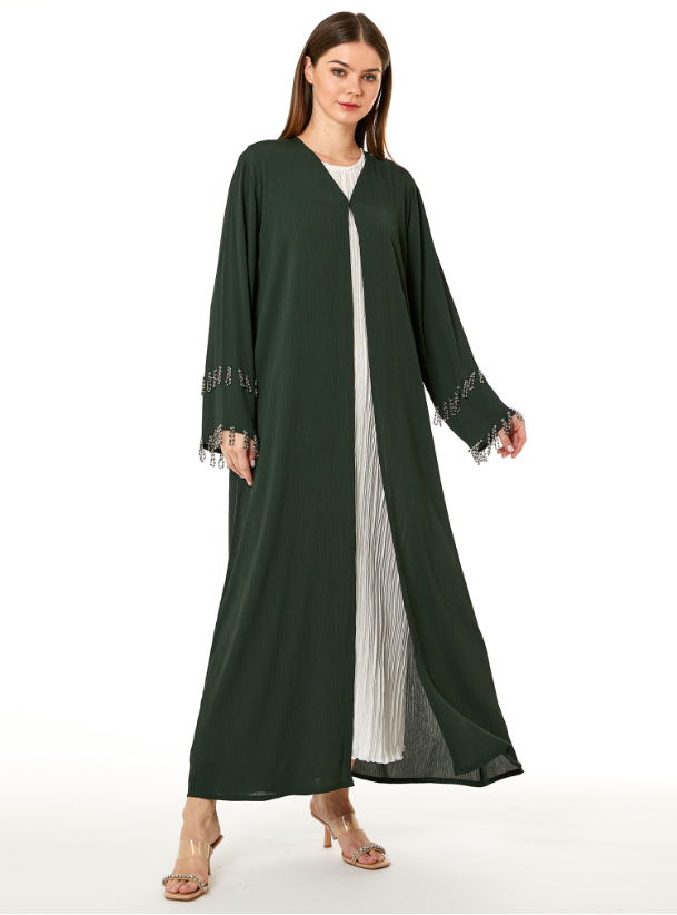 Green Abaya This Green Hand Embellished Abaya made from Zoom fabric