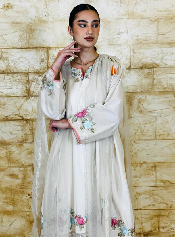 Cotton Kaftan kaftan with cape Kaftans from Ahla Alwasayef at Boksha