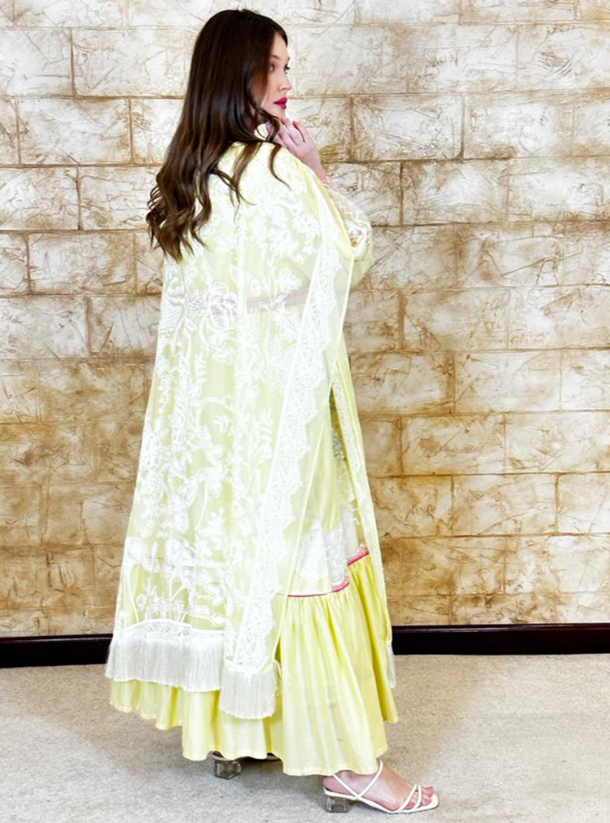 Cotton Kaftan kaftan with cotton organza cape Kaftans from Ahla