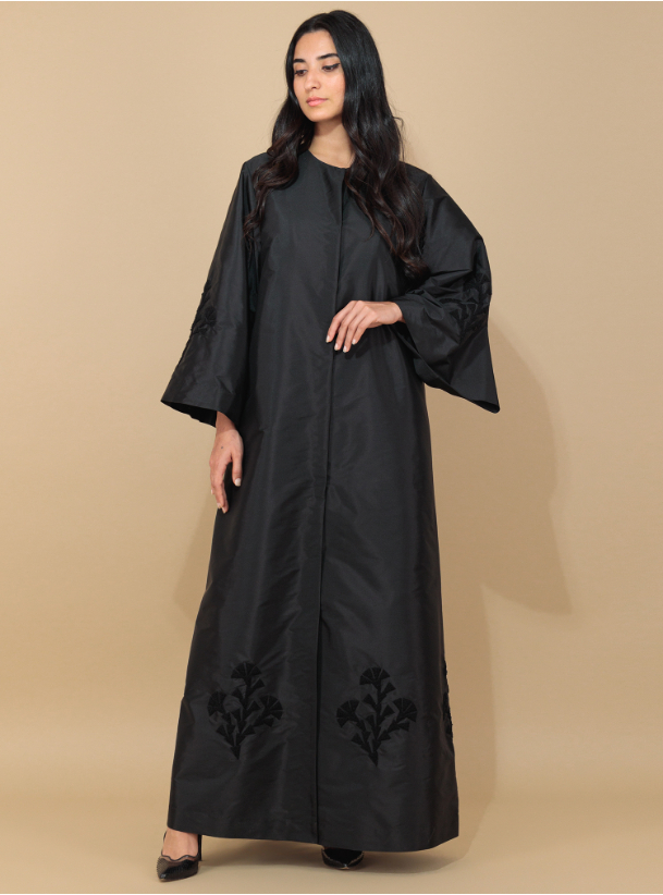 Elegant Painted Floral Abaya main image 0