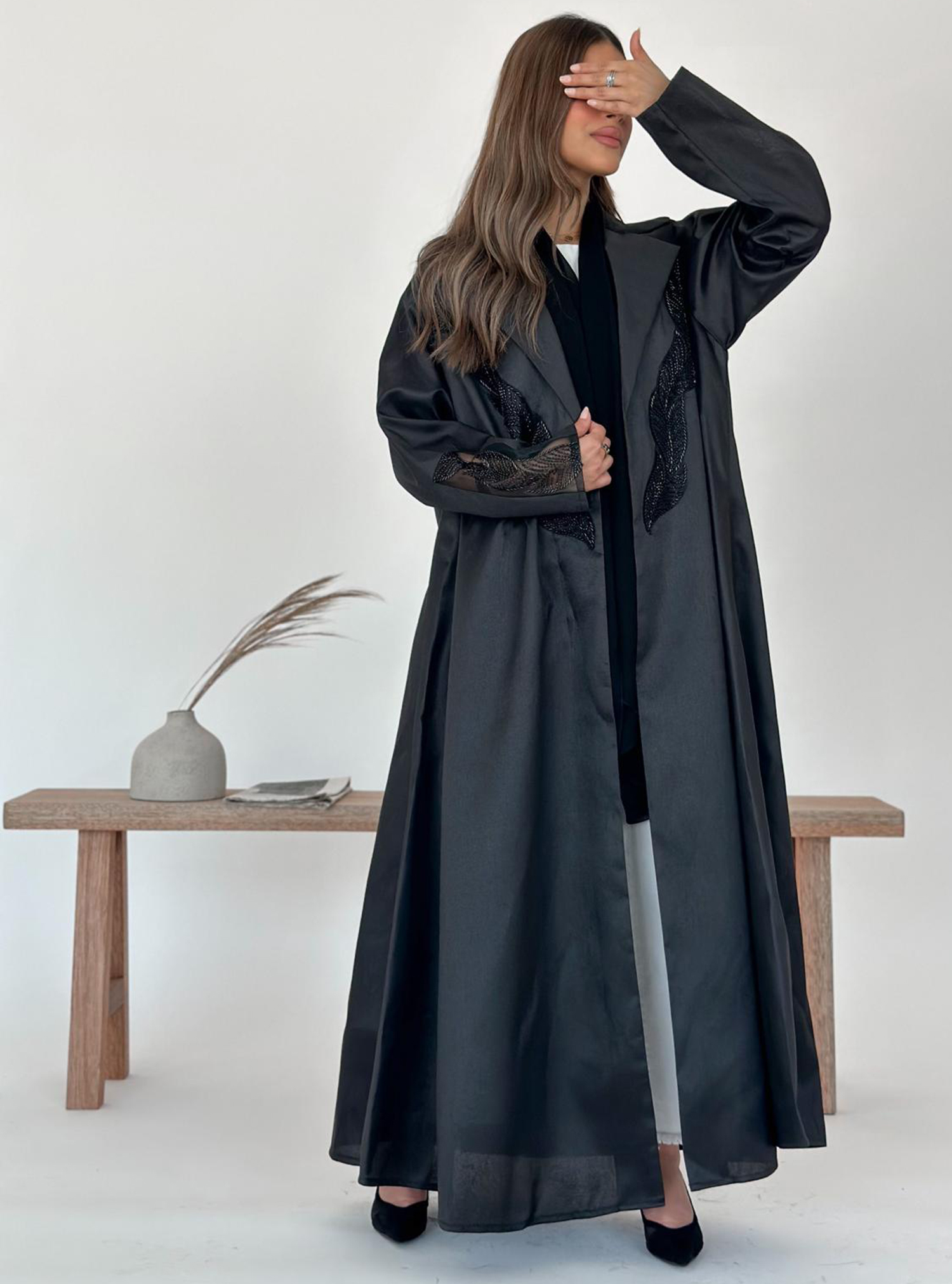 Black abaya Daily abaya with elegant design Abayas from Jewel Design at ...