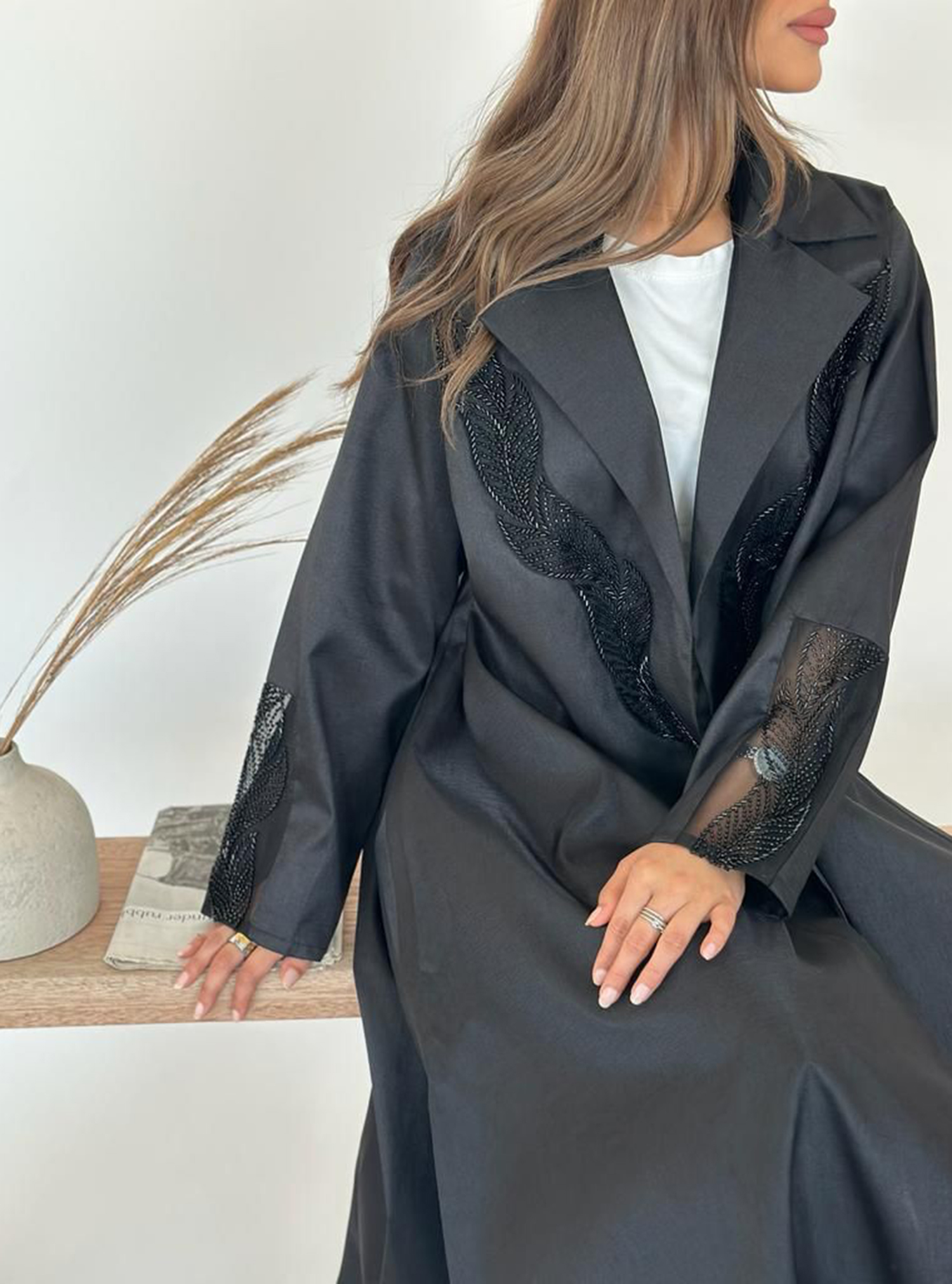 Black abaya Daily abaya with elegant design Abayas from Jewel Design at ...