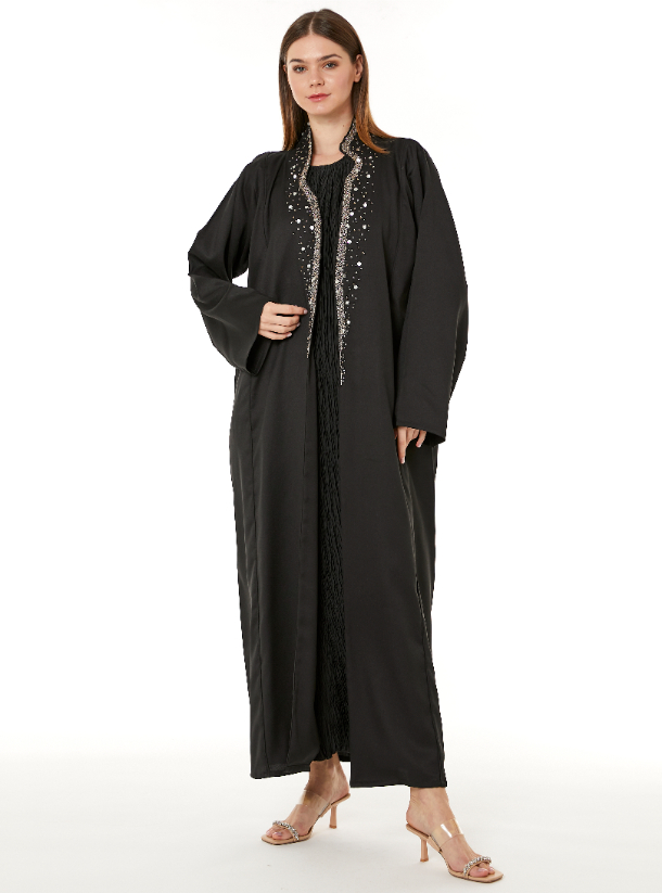 Black Abaya Black Abaya made from Indonesian Crepe fabric with Hand ...