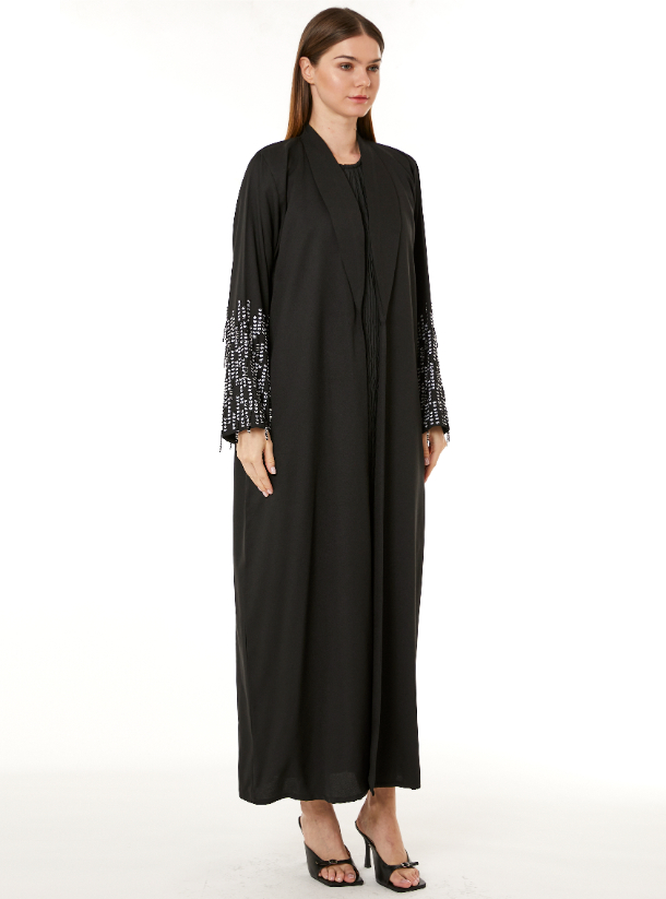 Black Abaya Black Abaya made from Indonesian Crepe fabric with Hand ...