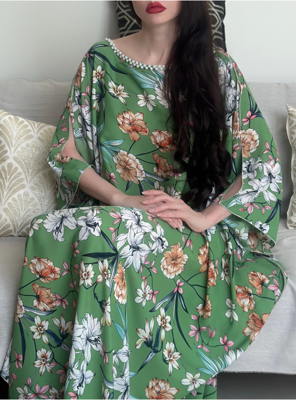 Floral Cotton Kaftan