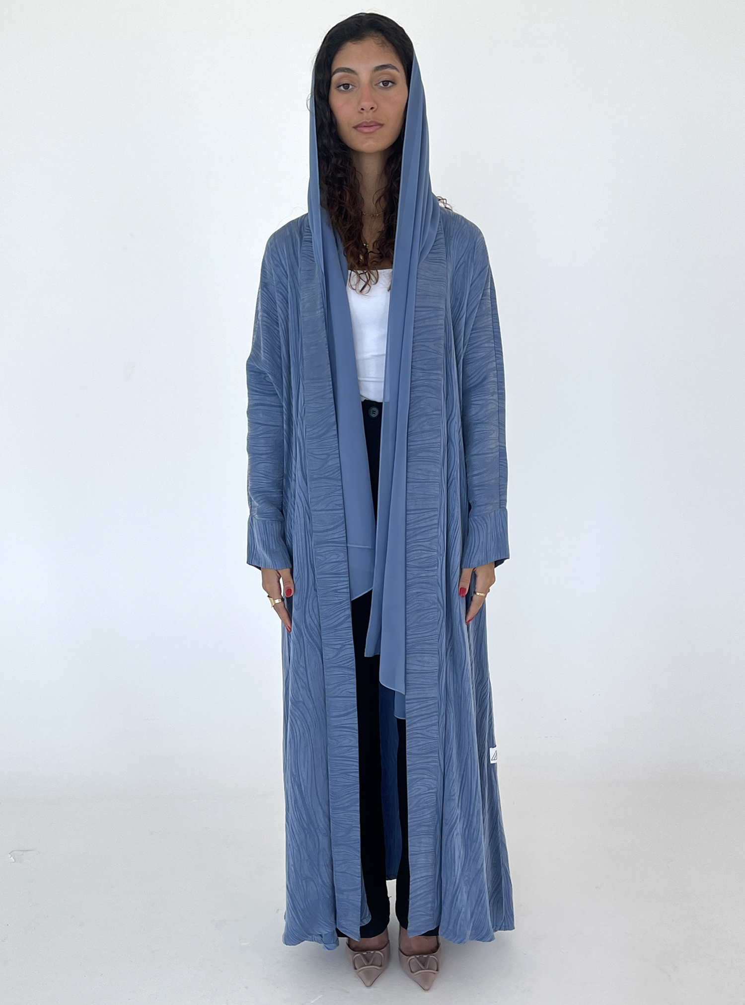 Sky blue abaya Sky blue washed silk abaya Abayas from Threads fashion ...