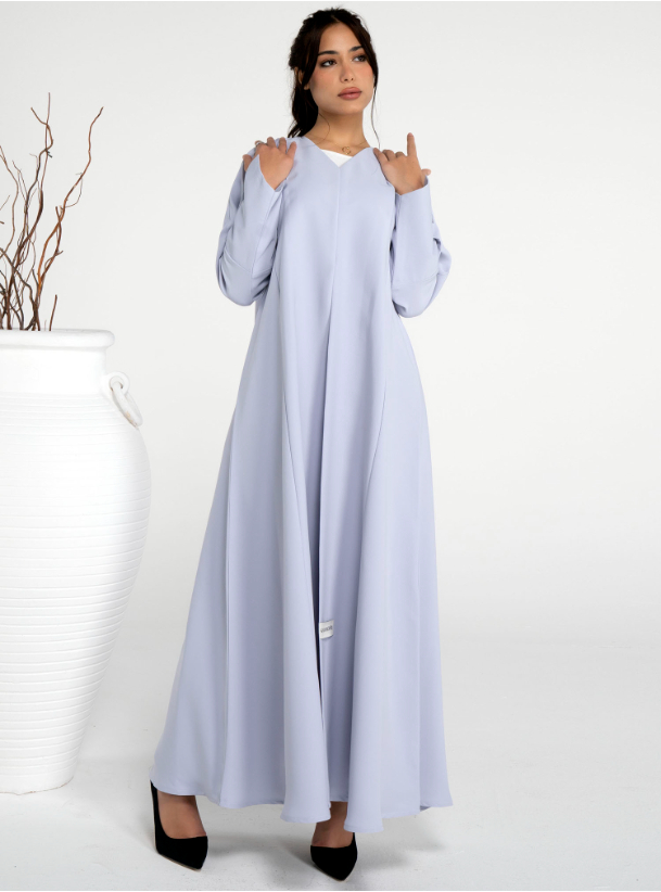 K957-GY Sada Abaya With Stylised Pattern Sleeve Abayas from K Mansoori ...