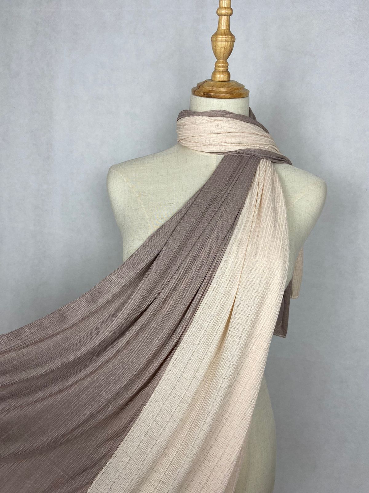Shades Two Colours Double Stretch cotton jersey Scarf Headscarf from