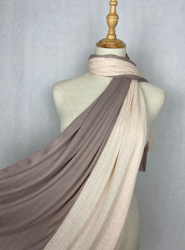 Shades Two Colours Double Stretch cotton jersey Scarf Headscarf from