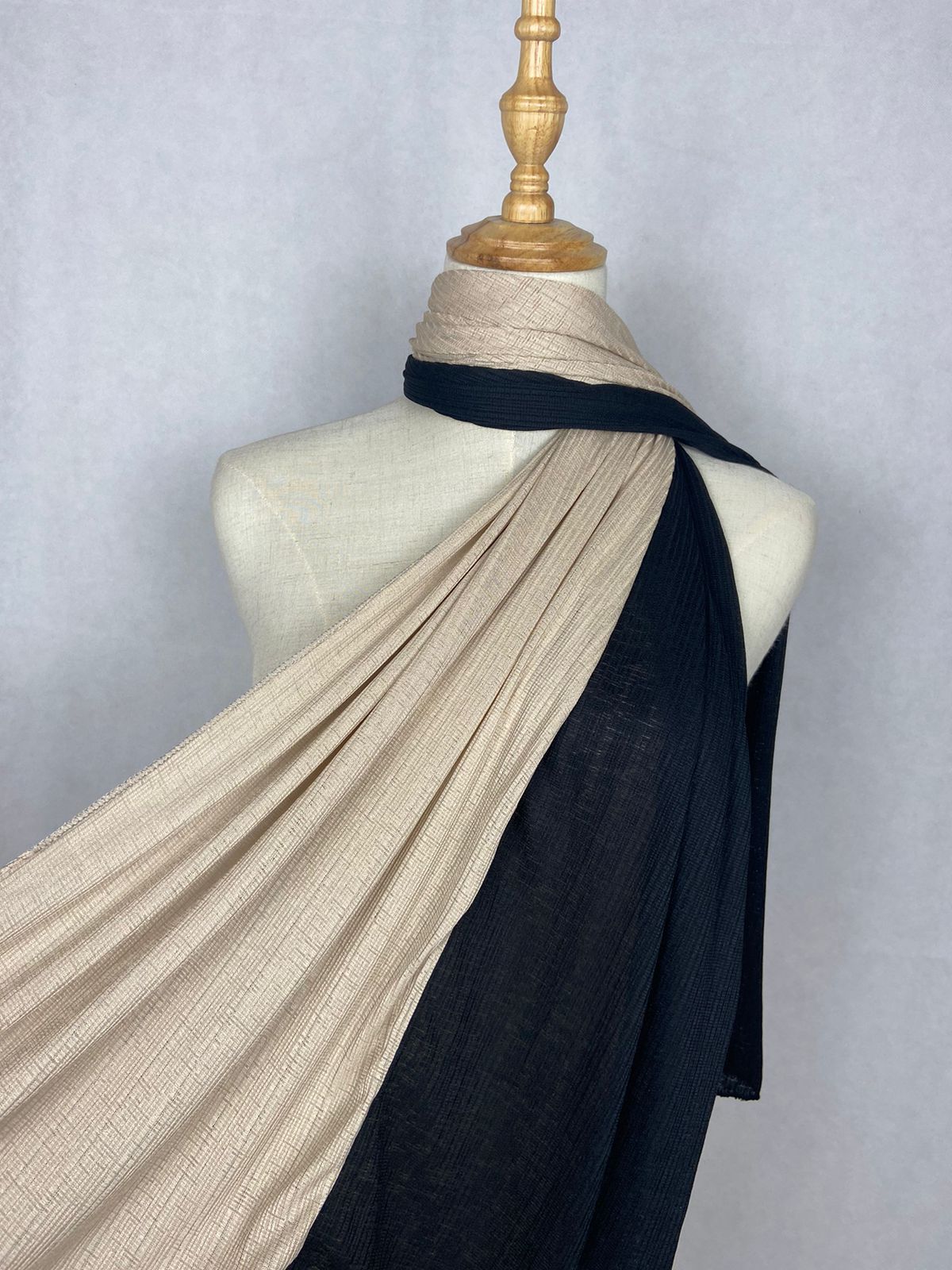 Shades Two Colours Double Stretch cotton jersey Scarf Headscarf from