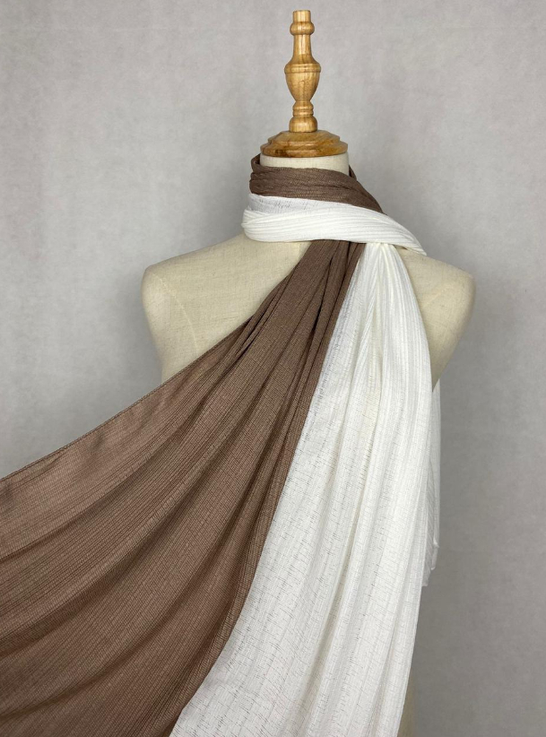 Shades Two Colours Double Stretch cotton jersey Scarf Headscarf from