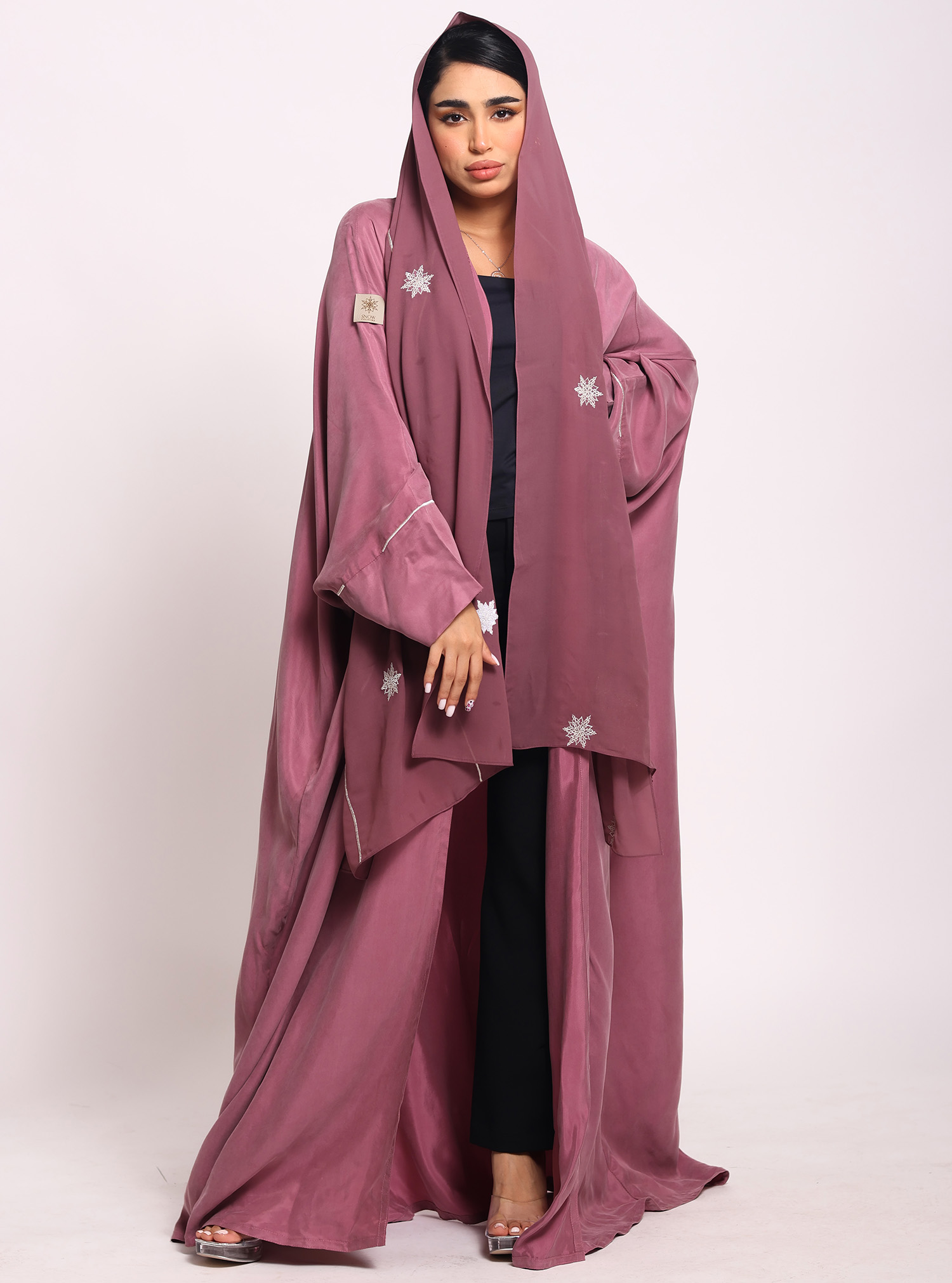 SNOW Abaya Muted maroon Abaya with our signature snow embroidered ...