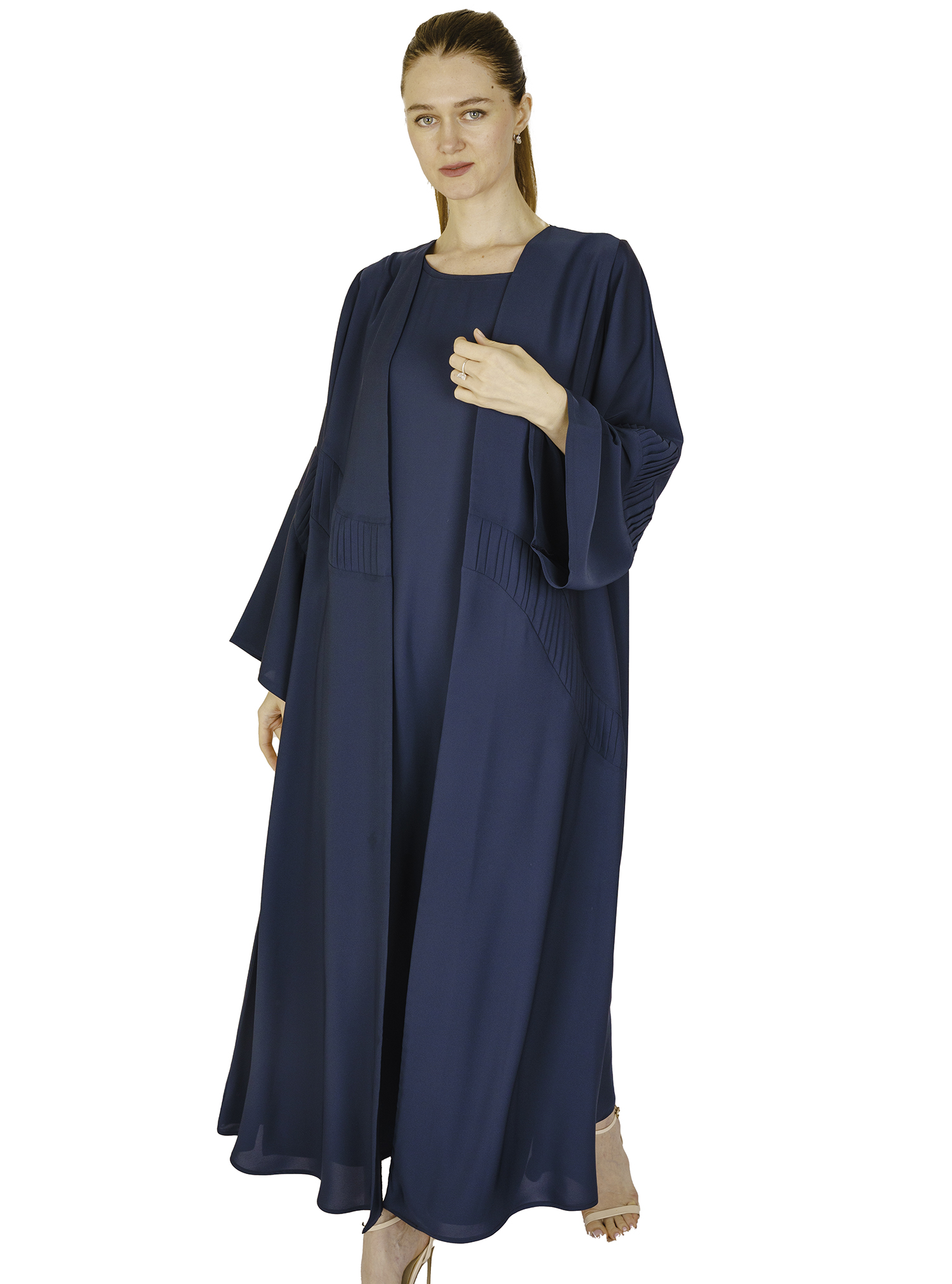 Rava Abaya Sets including Plain Inner Dress & Hijab pleated design ...