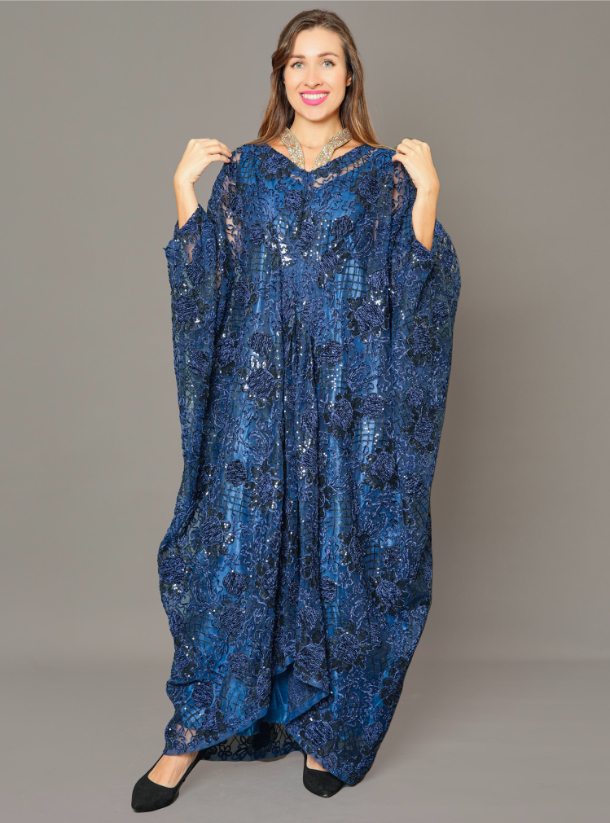 Blue Kaftan Elevate your style with the luxurious Velvet Kaftan This ...