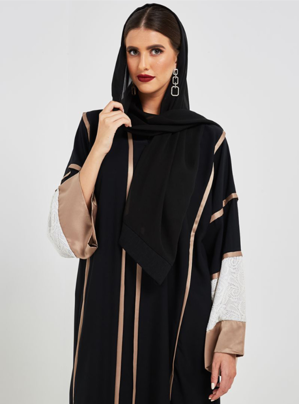 Lail-2612 Abaya Ribbon embellished stylish sleeves abyaa Abayas from ...