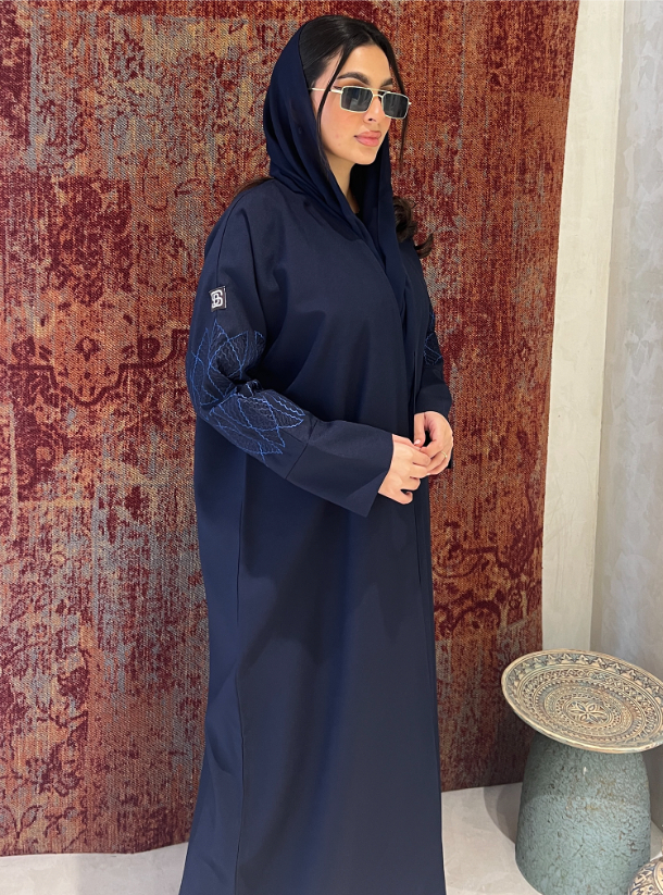 Navy blue abaya styles hotsell